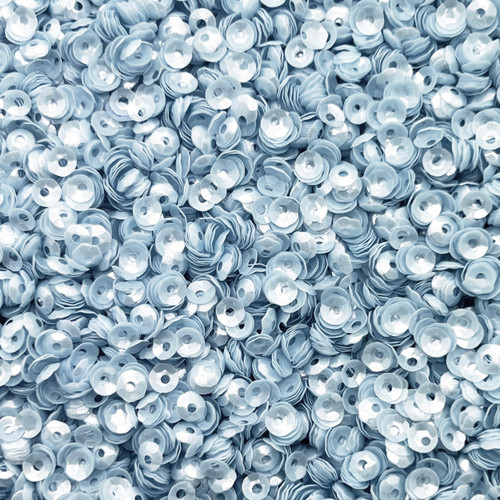 4mm Cup Sequins Light Blue Pearl Translucent