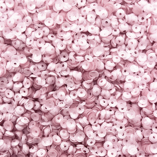 4mm Cup Sequins Palest Pink Translucent Glossy