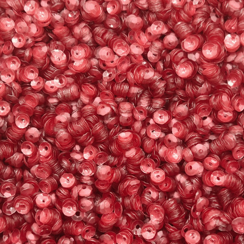 4mm Cup Sequins Raspberry Pink Transparent Glossy Matte