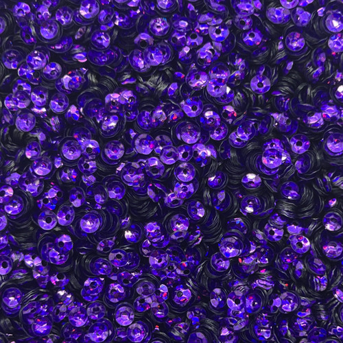 4mm Cup Sequins Royal Purple Hologram Glitter Sparkle