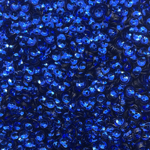 4mm Cup Sequins Cobalt Blue Metallic Shiny