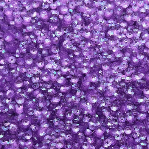 4mm Cup Sequins Violet Purple Crystal Rainbow Iris