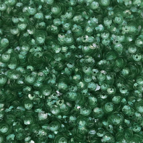 4mm Cup Sequins Emerald Green Crystal Rainbow Iris