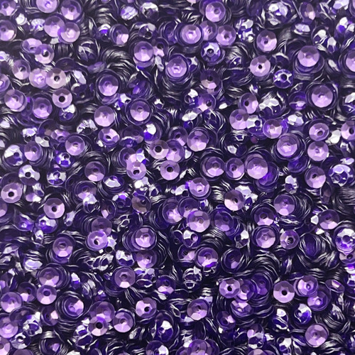 4mm Cup Sequins Violet Purple Transparent Glossy Matte