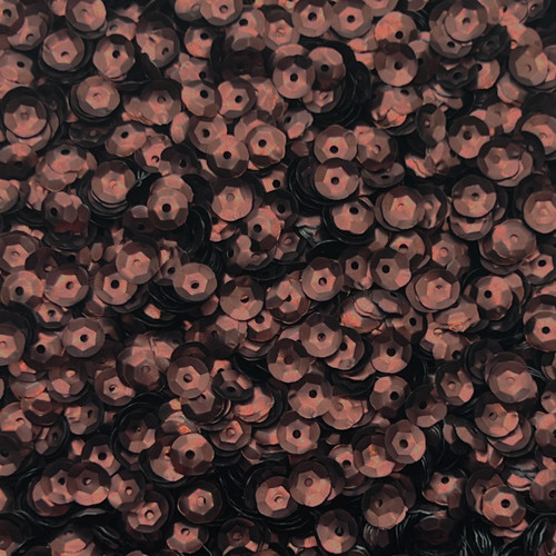 6mm Cup Sequins Chocolate Browm Matte Satin Shimmer
