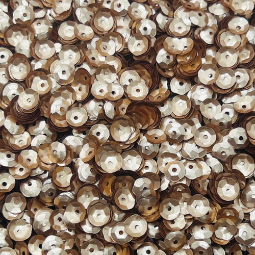 6mm Cup Sequins French Gold Matte Satin Shimmer