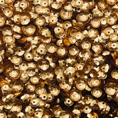 6mm Cup Sequins Gold Matte Satin Shimmer