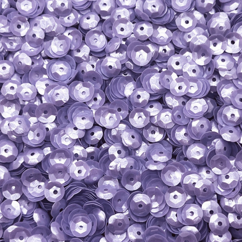 6mm Cup Sequins Lilac Pearl Translucent