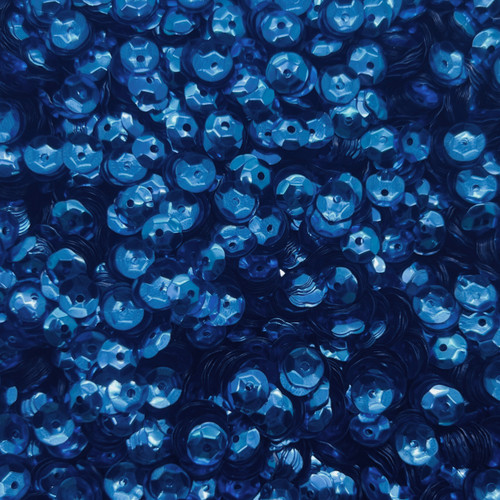6mm Cup Sequins Sky Blue Metallic Shiny