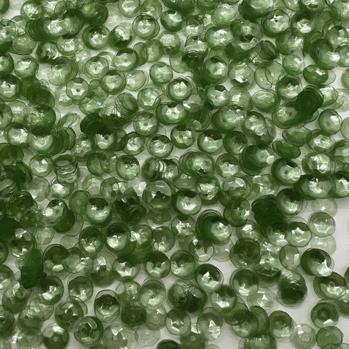 6mm Cup Sequins Apple Green Translucent Glossy