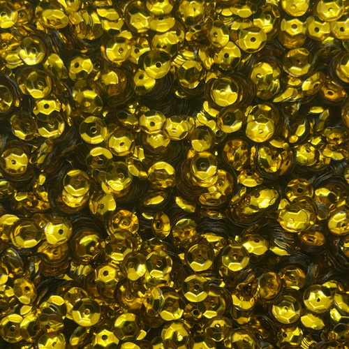 6mm Cup Sequins Yellow Metallic Shiny