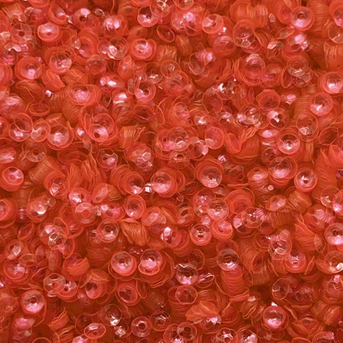4mm Cup Sequins Dolly Pink Transparent Fluorescent