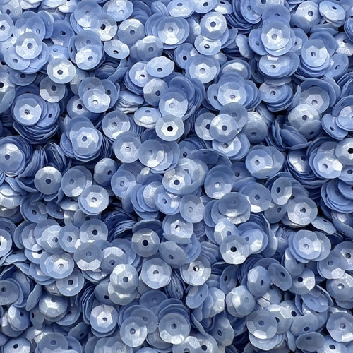 6mm Cup Sequins Blue Pearl Translucent