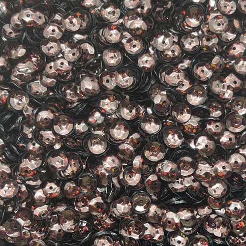 6mm Cup Sequins Chocolate Brown Hologram Glitter Sparkle