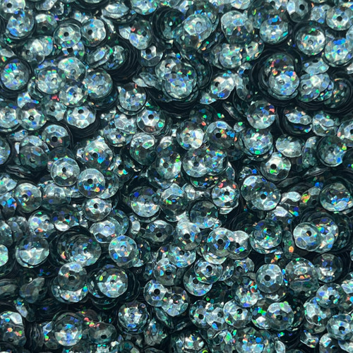 6mm Cup Sequins Light Sapphire Blue Hologram Glitter Sparkle
