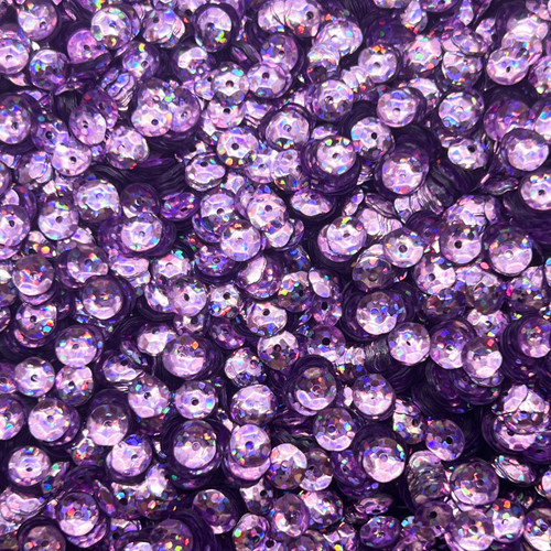 6mm Cup Sequins Light Lavender Hologram Glitter Sparkle