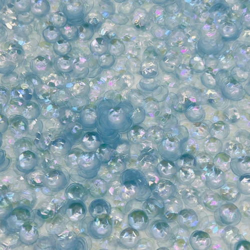 6mm Cup Sequins Pale Blue Crystal Rainbow Iris Made in USA