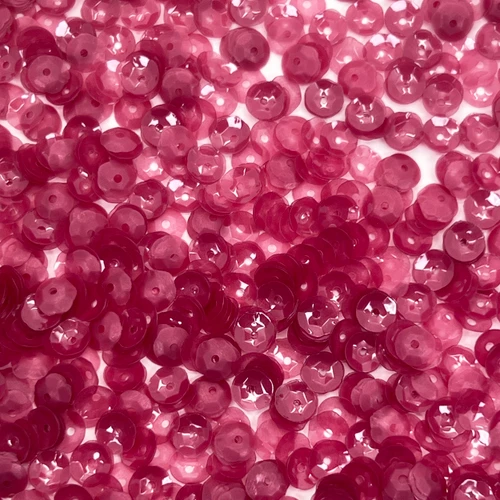 6mm Cup Sequins Rose Pink Transparent Matte Glossy Duo Made in USA