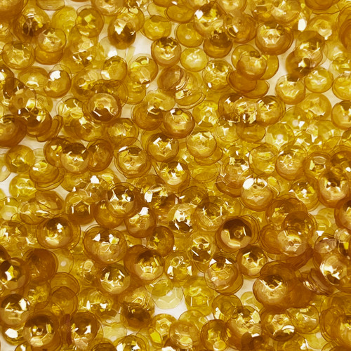 6mm Cup Sequins Yellow Citrine Transparent Glossy Made in USA