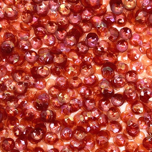 6mm Cup Sequins Orange Crystal Rainbow Iris Made in USA
