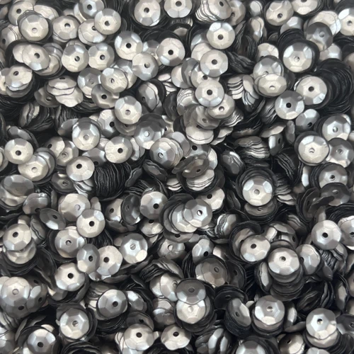 6mm Cup Sequins Pewter Gray Matte Metallic Made in USA