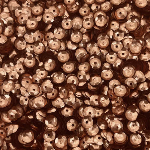 6mm Cup Sequins Bright Copper Matte Metallic Made in USA