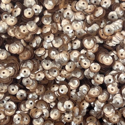 6mm Cup Sequins Mink Gold Matte Metallic Made in USA