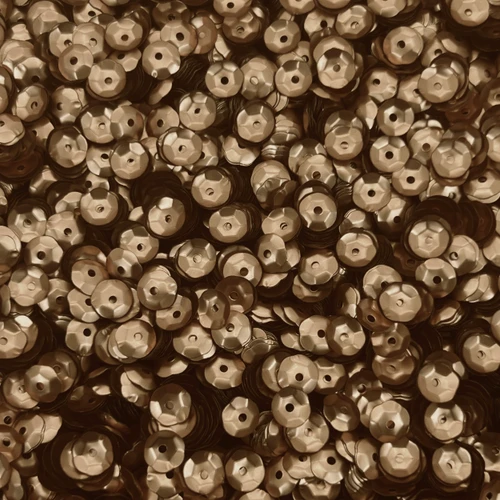 6mm Cup Sequins Brassy Gold Matte Metallic Made in USA