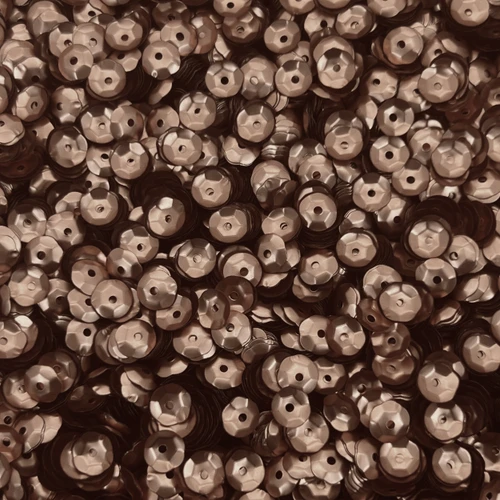6mm Cup Sequins Brown Matte Metallic Made in USA