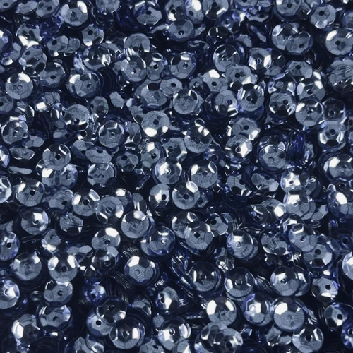 6mm Cup Sequins Cornflower Blue Metallic Shiny Made in USA