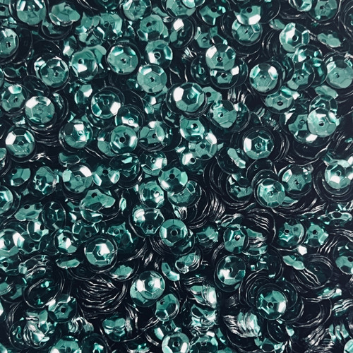 6mm Cup Sequins Pine Green Metallic Shiny Made in USA
