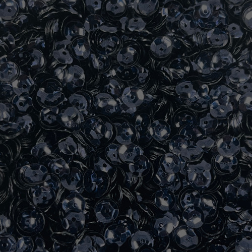 6mm Cup Sequins Navy Blue Metallic Shiny Made in USA