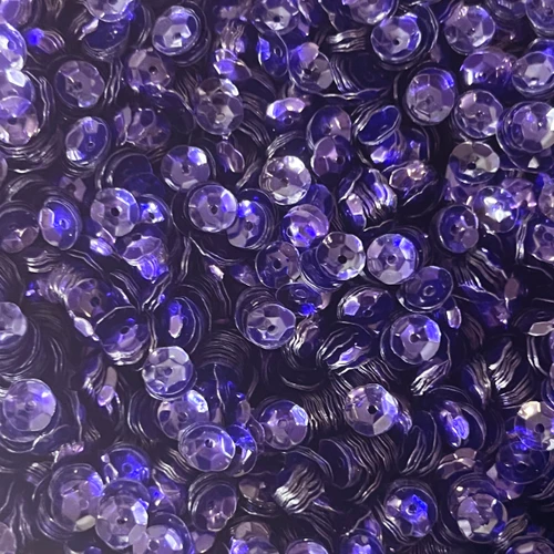 6mm Cup Sequins Grape Purple Transparent Made in USA