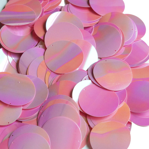 30mm ROUND SEQUIN PAILLETTES ~ PINK Metallic ~ Flat Disc Made in USA 30mm ROUND SEQUIN PAILLETTES ~ PINK Metallic ~ Flat Disc Made in USA