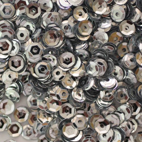 4mm Cup Sequins Silver Metallic SequinsUSA
