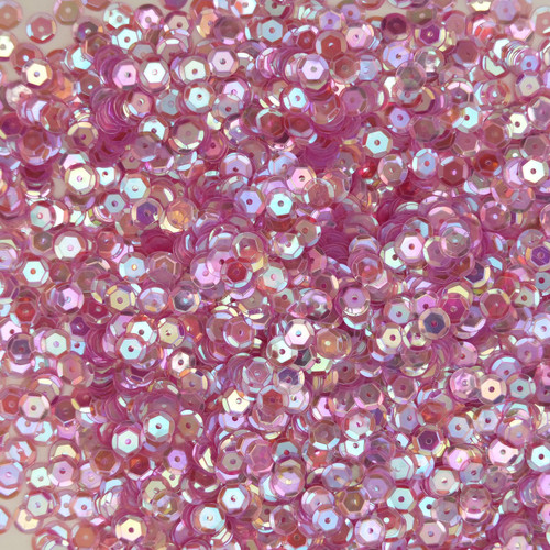 6mm Cup Sequins Soft Lilac Lavender Crystal Rainbow Iris Iridescent