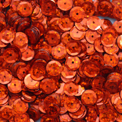 8mm Cup Sequins Orange Hologram Glitter Sparkle Metallic SequinsUSA