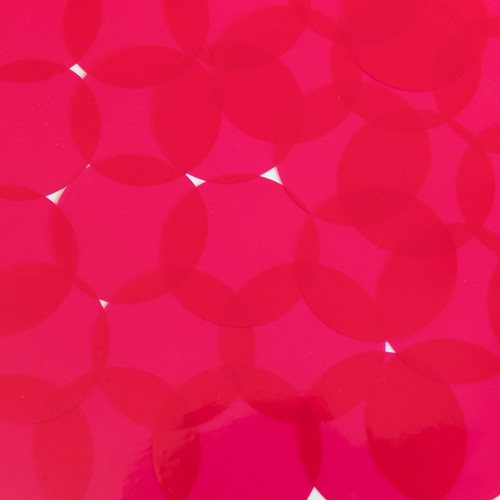 40mm Round Shape Vinyl Go Go Trans Raspberry - SequinsUSA