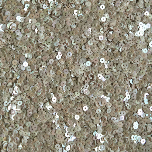 3mm Sequins Beige Rainbow Iris Shiny Opaque - SequinsUSA