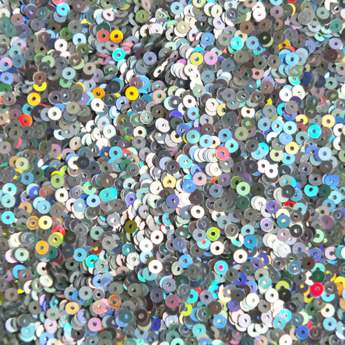 Silver Holographic Circle/Dot Glitter 3mm