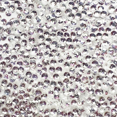 5mm Cup Sequins Crystal Crystallina Medium Hole - SequinsUSA