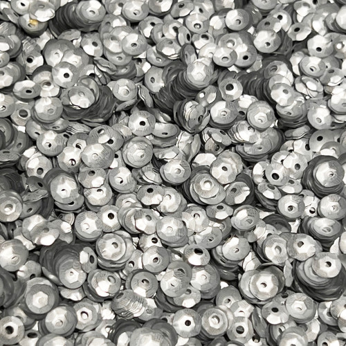 Paillettes 'Silver Cup' 6 Mm - Tube De 9 G (environ 800-1000 Paillettes) - Couleur Argent