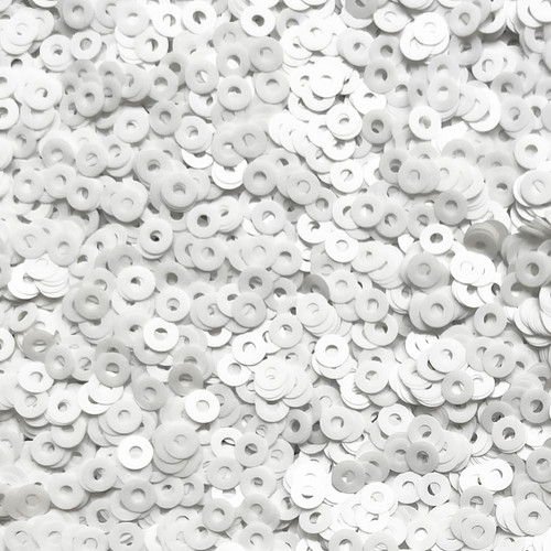 15mm Glossy White Snowflake Sequins