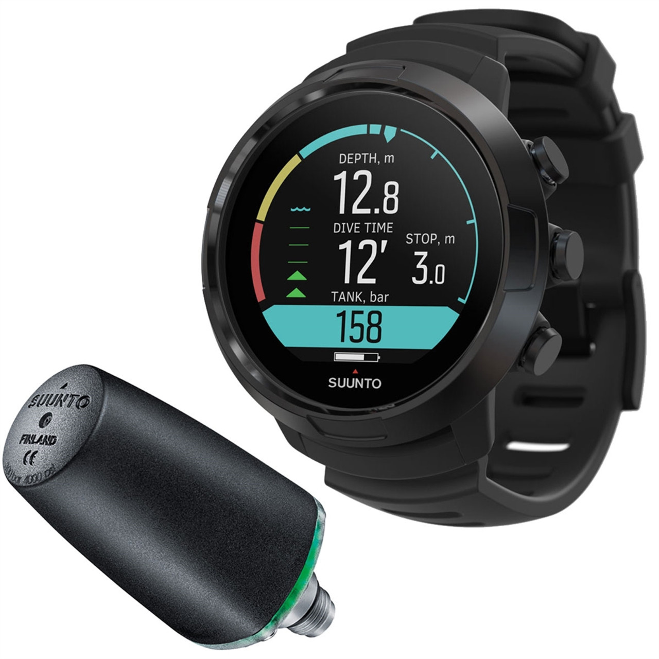 Shop Today Suunto D5 Black with Tank Pod Transmitter and USB Cable