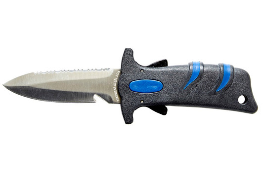 Akona Edge Stainless Steel knife w/ hose and BC strap mounts