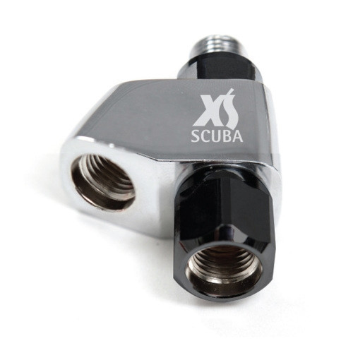 XS Scuba High Pressure Port Adapter 1 to 2