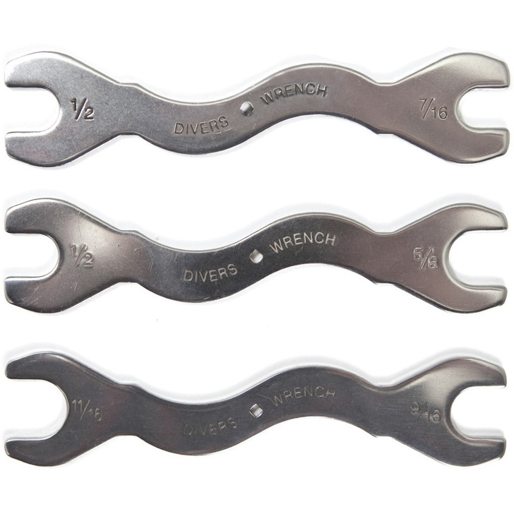 XS Scuba Thin Stainless Steel 3pcs Wrench Set TL125