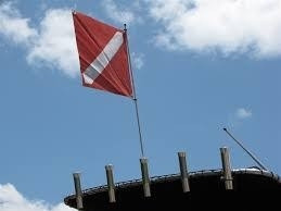 Boat Rod Holder Dive Flag Pole Combo 6'