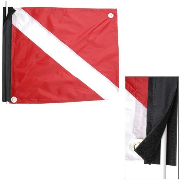 Velcro Antenna Mount Legal Size Dive Flag
