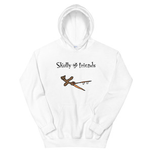 CRAZY BIRD, white hoodie | Skully & friends CRAZY BIRD, white hoodie | Skully & friends